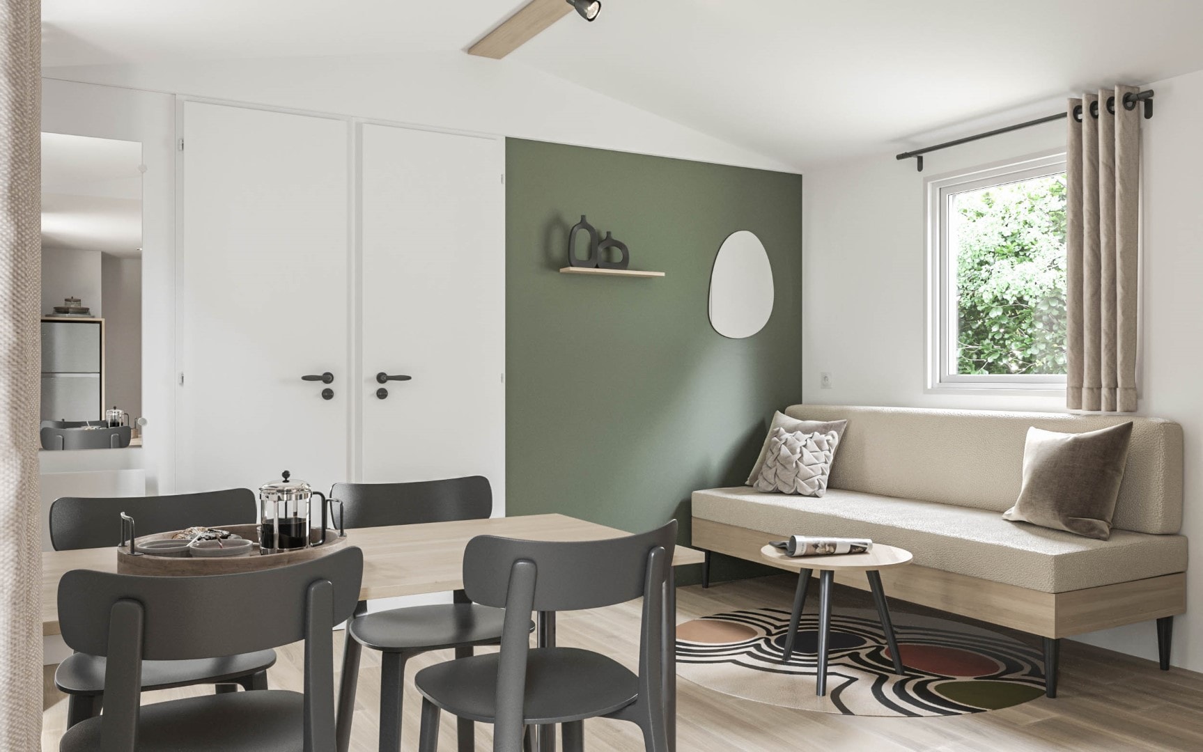 Mobil-home Tribu 2x33m² – 4 chambres – 8 per. Modèle Nest